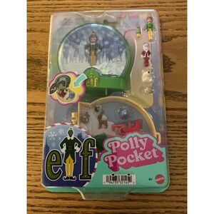 Polly Pocket Elf Snow Globe Playset Mattel New In Package Christmas Holiday